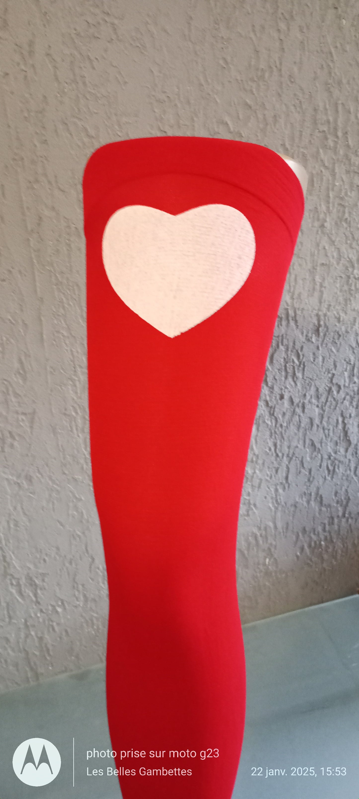 Chaussette Haute "Heart" Taille Unique