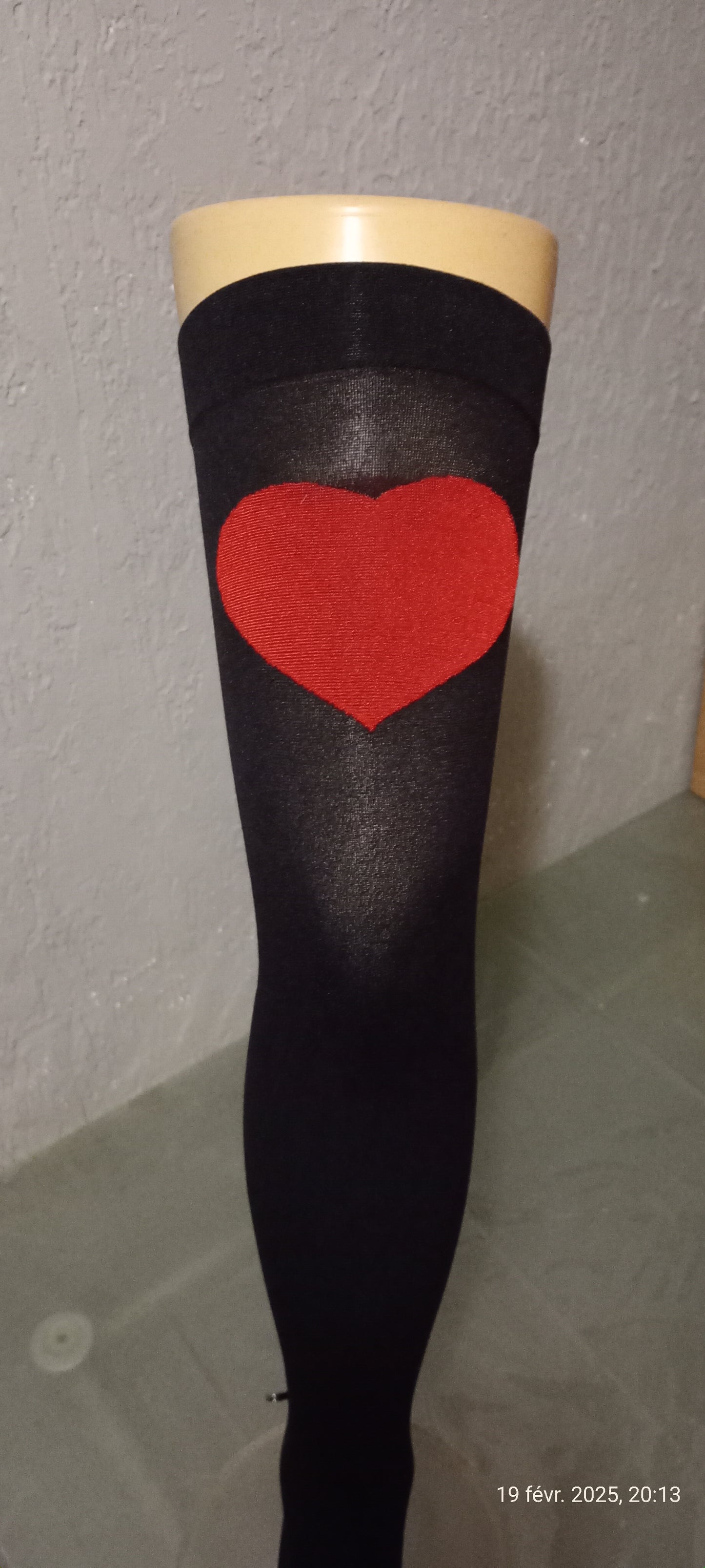 Chaussette Haute "Heart" Taille Unique