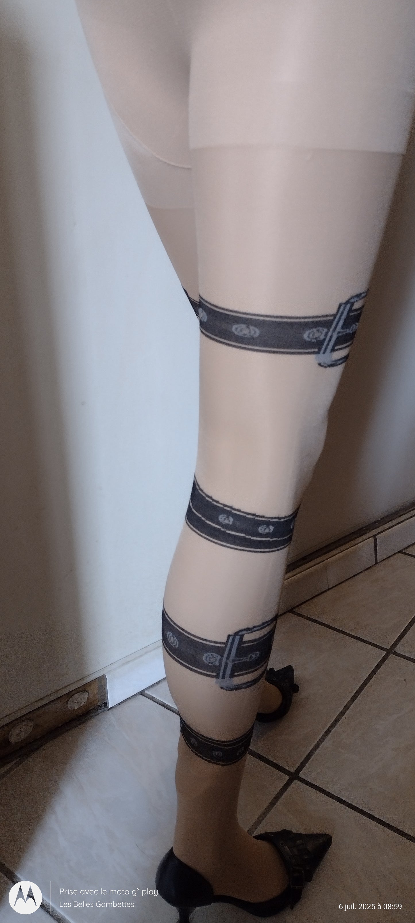 Collant Fantaisie Goth Noir ou Beige Taille Unique